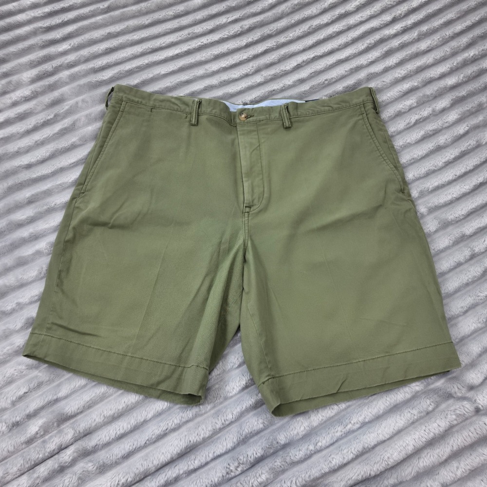 Polo Ralph Lauren Mens 40 Green Stretch Classic Fit Chino Shorts Olive Twill